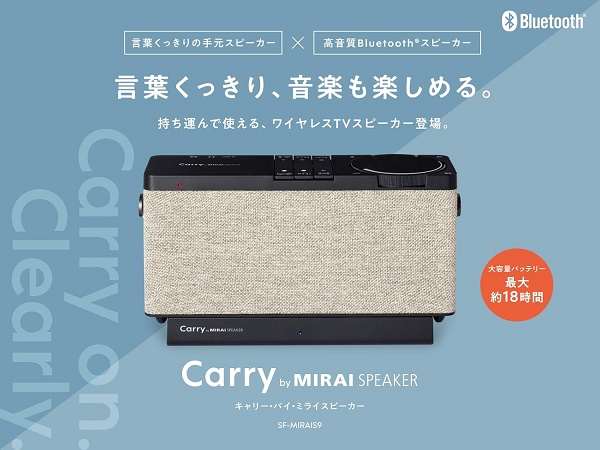 【ミライスピーカー】2in1多機能スピーカー 言葉くっきり、音楽も楽しめる