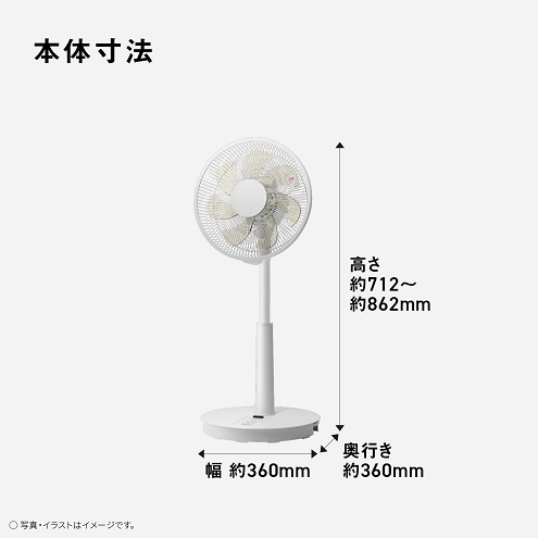 【Panasonic】リビング扇風機 1/fゆらぎ 風量3段階
