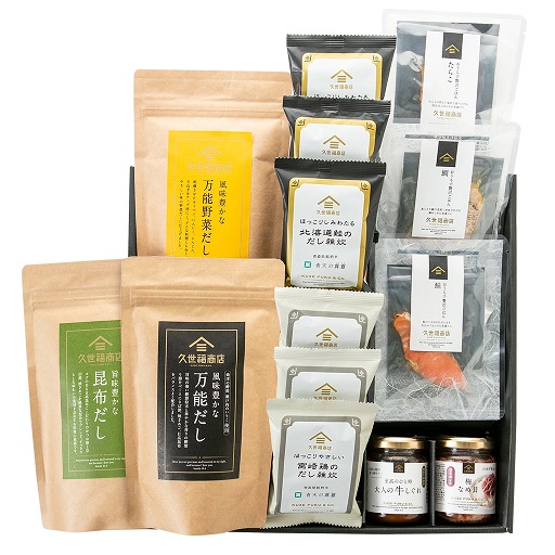 【久世福商店】万能だし3種とだし雑炊とごはんのお供ギフトセット