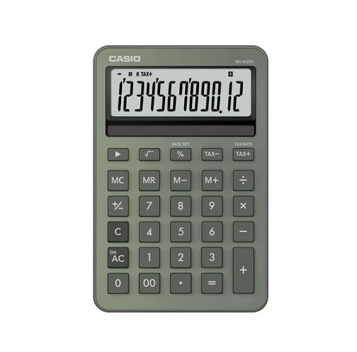 【カシオ】スタイリッシュ電卓 ミニジャストサイズ GRN