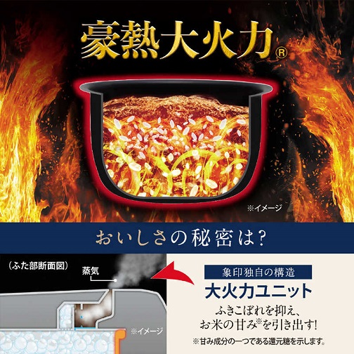 【象印】毎日のごはんがおいしくなる大火力と高圧力 1升