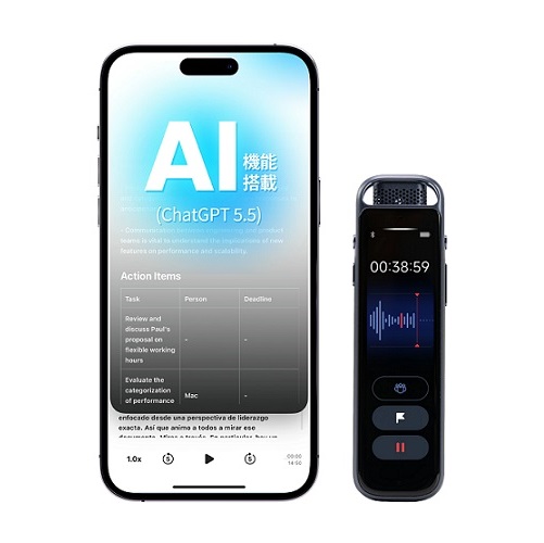 【iFLYTEK】P1 Pro AIボイスレコーダー 高精度録音 AI文字起こし