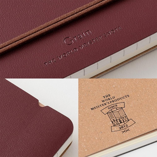 【DESIGNPHIL】リングノート グレイン B6変形 赤