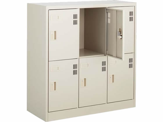 多人数用スチールロッカー　６人用　ロータイプ　東京鋼器