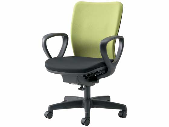 肘付チェア　ライトグリーン　クオリ