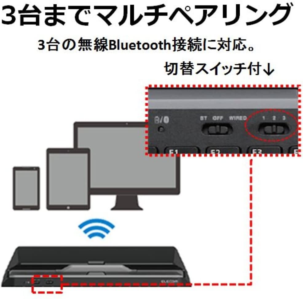 エレコム キーボード Bluetooth　スタンド付 ブラック