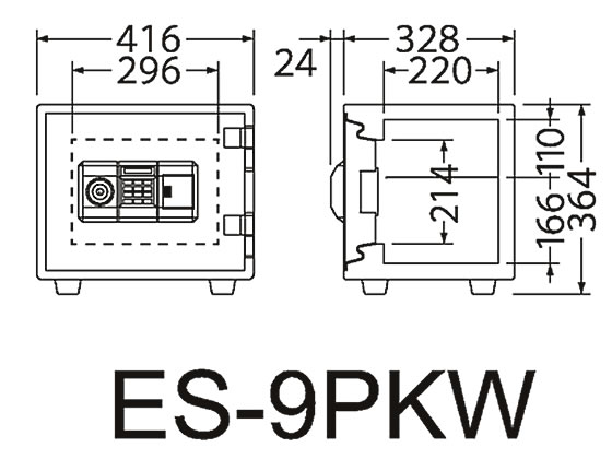 テンキー式　耐火金庫　21.6L ホワイト【エイコー(EIKO) 】