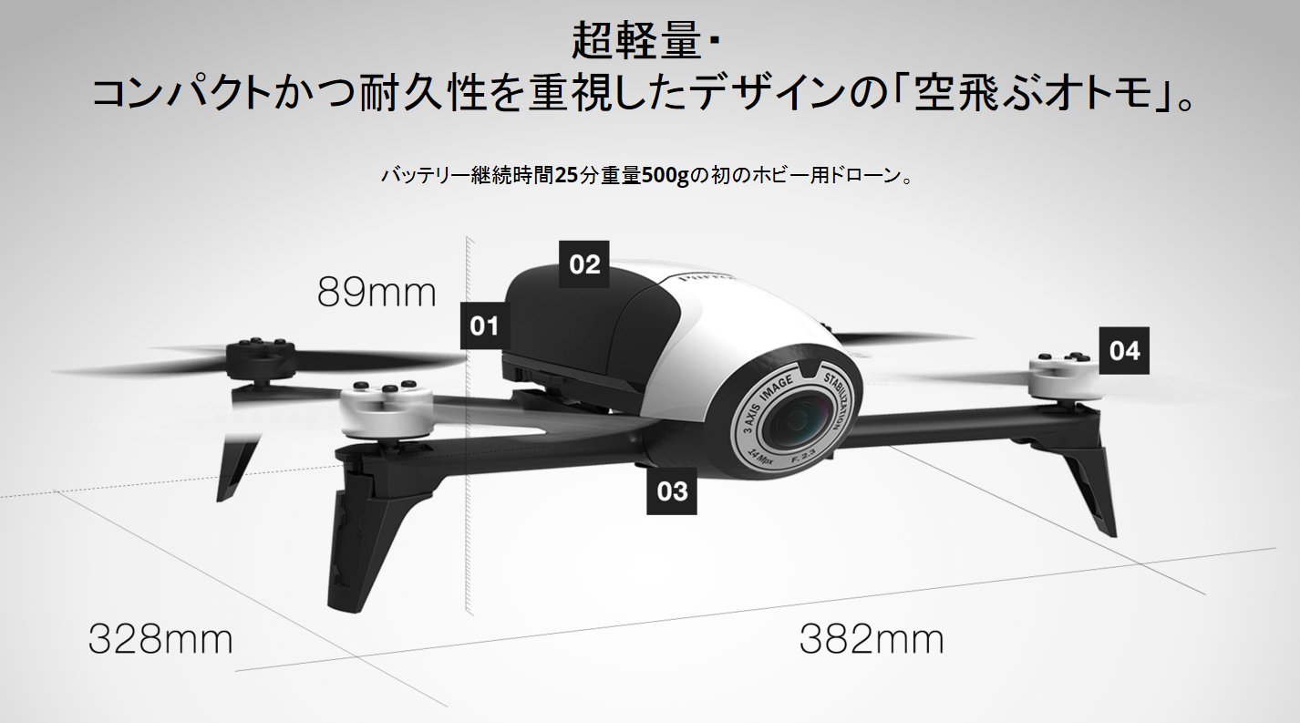 【Parrot】Bebop 2（ホワイト）