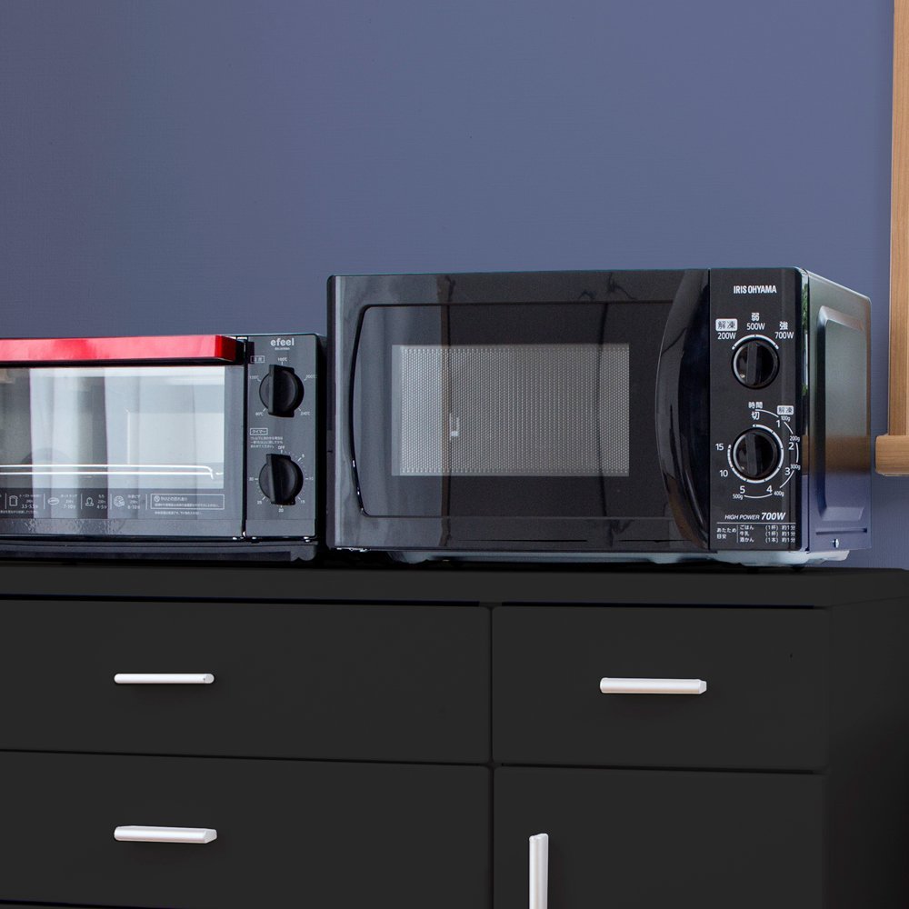 【2018年最新】電子レンジ(ブラック)タイマーやターンテーブル付き