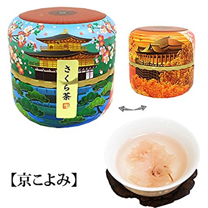 【京こよみ・さくら茶】 日本 選べる 茶缶 サクラ茶40g入り ギフト